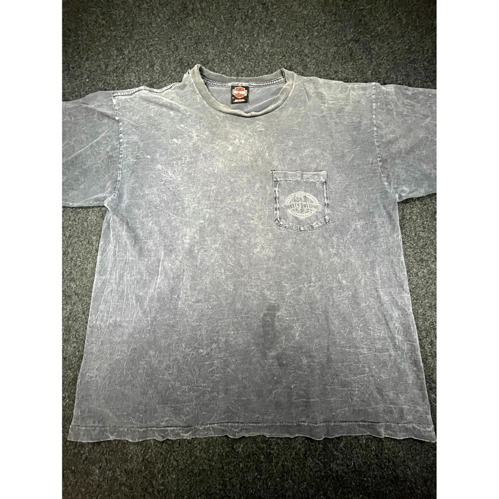Vintage Harley-Davidson Marysville WA Pocket T-Shirt Men's XL Gray Graphic USA
